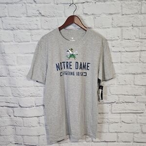 Fanatics Gray Notre Dame Short Sleeve Tee